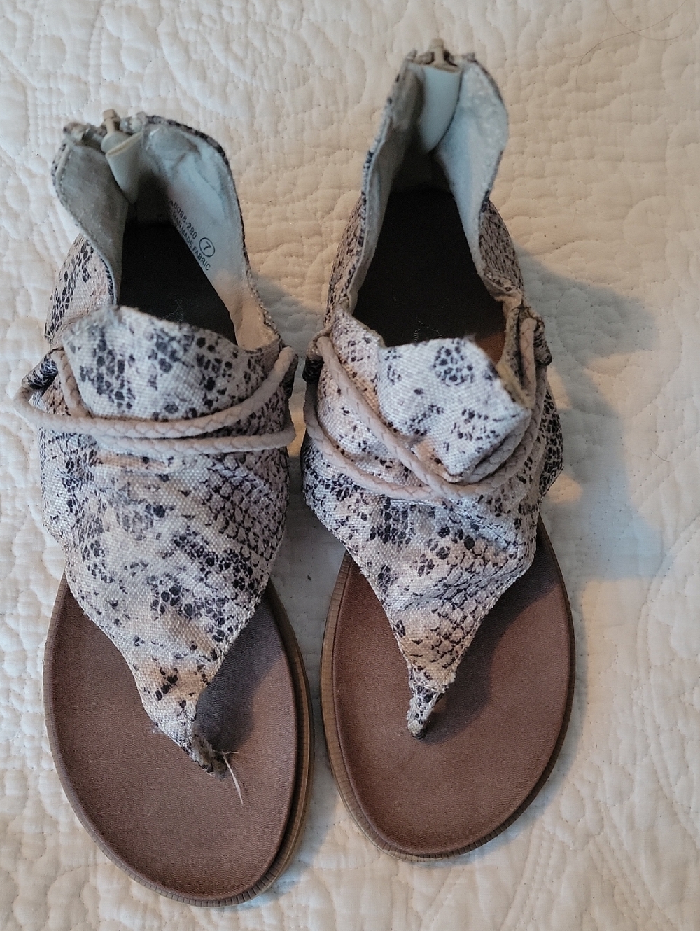 Very G Snake-Print Sandals